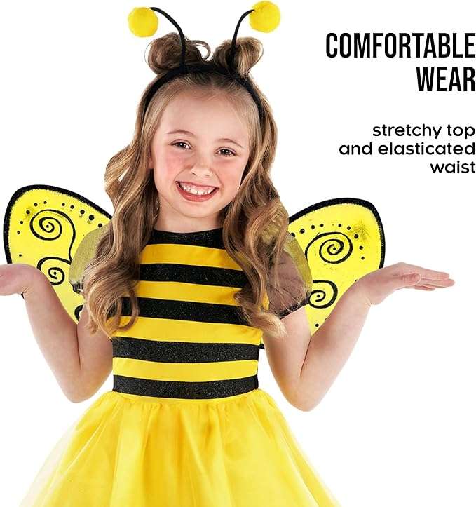 Morph Bumble Bee Costume Girls Bee Costume Kids Girls Bumblebee Costume Kids Bee Costume Toddler Bumble Bee Costume Baby Girl - 3