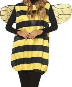 Bee Costume Adult Halloween Bee Costume with Headband Jacket Wings Leggings for Halloween Theme Party - 2