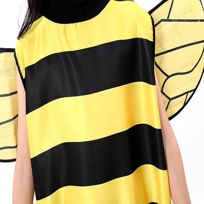 Bee Costume Adult Halloween Bee Costume with Headband Jacket Wings Leggings for Halloween Theme Party - 7