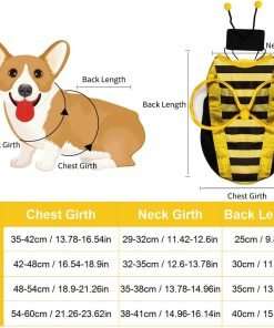 Dog Bee Costume Halloween Costumes for Dogs Pet Bee Costume, Halloween Bee Dog Costume Pet Bumblebee Costume, Dog Bumblebee Costume Pet Halloween Costumes - 3