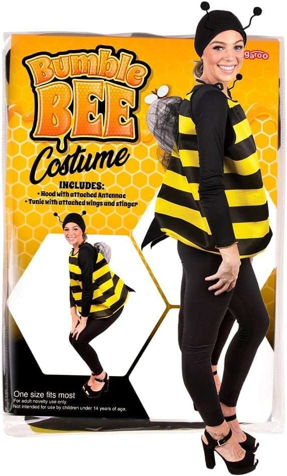Kangaroo Bumble Bee Costume with Head Piece Cute and Adjustable Halloween Costume Girls and Boys for Theme or Costume Party - 2