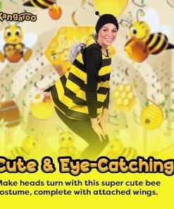 Kangaroo Bumble Bee Costume with Head Piece Cute and Adjustable Halloween Costume Girls and Boys for Theme or Costume Party - 3