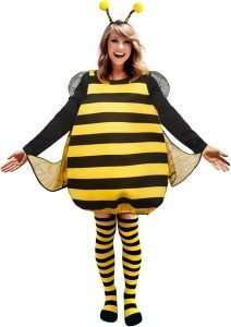 MCJC Bumblebee Adult Costume, Funny Halloween Costume, Women's Size Medium - 1