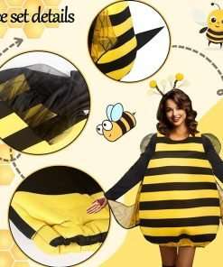 MCJC Bumblebee Adult Costume, Funny Halloween Costume, Women's Size Medium - 5