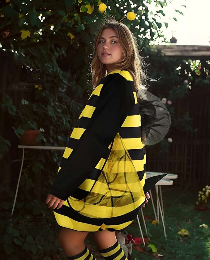 MCJC Bumblebee Adult Costume, Funny Halloween Costume, Women's Size Medium - 6