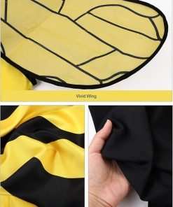 AOTHSO 7 Pack Halloween Women Bee Costume Set Bumble Bee Wings Headband Socks Lady Bee for Halloween Accessories - 5