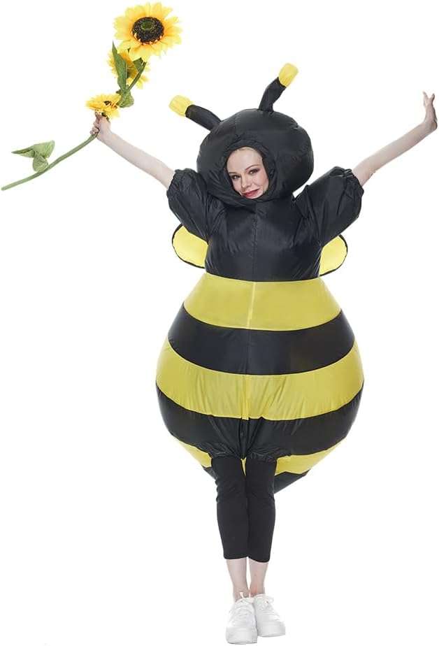 Halloween Adult Inflatable Bumble Bee Costumes Women Blow Up Fancy Bee Costumes Men Party Outfits - 3