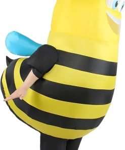 Inflatable Bee Costume Adult Men Women Outfit Unisex Onesie Full Body Bumble Bee Funny Costumes Fancy Dress Blow Up Suit for Halloween Holiday Cosplay Parties Animal - 2