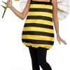Spooktacular Creations Bumble Bee Costume for Women, Black and Yellow Bee One-Piece Hood Halloween Costume - 1