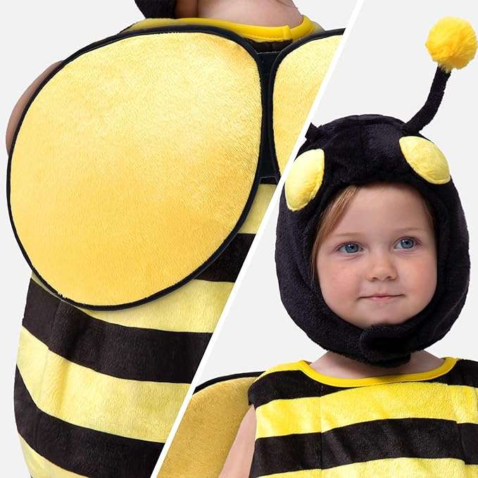 Spooktacular Creations Halloween Baby Costume Bumble Bee, Bee Costume Cosplay for Toddler, Infants, Halloween Dress Up Party - 6