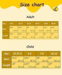 Lelike Bee Costume Adult Kids Halloween Costumes Size 2T-30 - 4