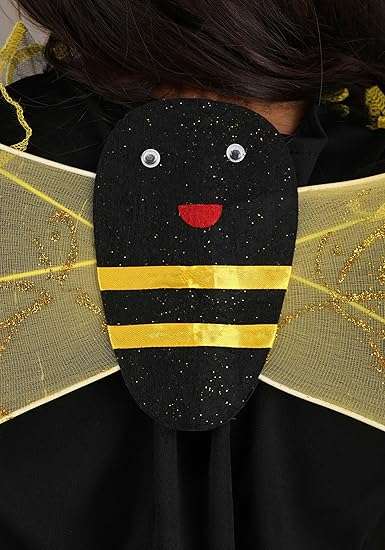 Lil Bee Kid's Costume, Black and Yellow Honeybee Dress, Bumbblebee Outfits for Girls - 6
