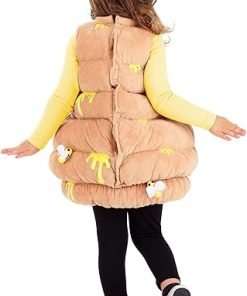 Toddler Bustling Beehive Costume - Beehive Tunic with Hook and Loop Closure, Plush Bee Details Attached to Hive - 4