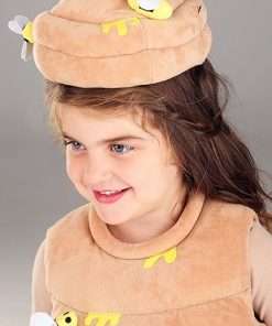 Toddler Bustling Beehive Costume - Beehive Tunic with Hook and Loop Closure, Plush Bee Details Attached to Hive - 5