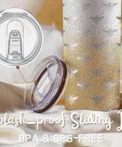 Onebttl Unique Bee Gifts for Women, Girls - Bee Themed Gifts - Bee Cup for Her on Birthday, Holidays - 20 oz SS304 Stainless Steel Tumbler with Lid and Straw - Bee Pattern - 3