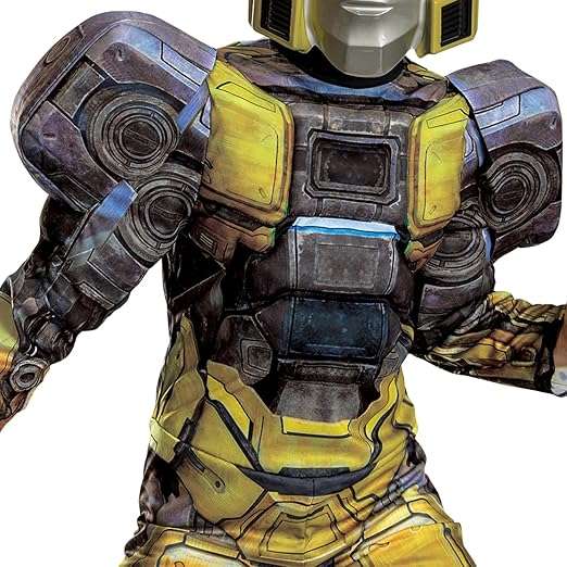 Disguise Boys B127 Transformers One Costume, Official Transformers Animated Movie Bumblebee Muscle Costume for Kids - 4