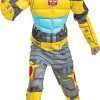 Optimus Prime Costume, Muscle Transformer Costumes for Boys, Padded Character Jumpsuit, Kids - 1