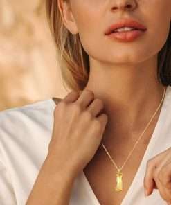 AENEAS Bee Necklace for Women Sterling Silver Honeycomb Pendant Necklace Citrine Necklace Crystal Jewelry Bumble Gifts for Her Wife Mom - 5