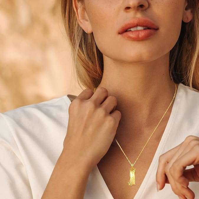 AENEAS Bee Necklace for Women Sterling Silver Honeycomb Pendant Necklace Citrine Necklace Crystal Jewelry Bumble Gifts for Her Wife Mom - 5