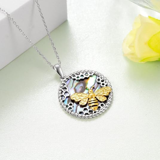 Tree of Life-Mandala-Triple Moon Goddess-Sunflower-Yoga Lotus-Bee Necklace 925 Sterling Silver Necklace for Women Girls - 2