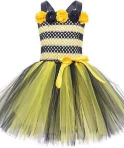 Girls Honeybee Costume Birthday Party Dress Halloween Cosplay Outfits - 1