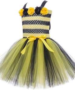 Girls Honeybee Costume Birthday Party Dress Halloween Cosplay Outfits - 3