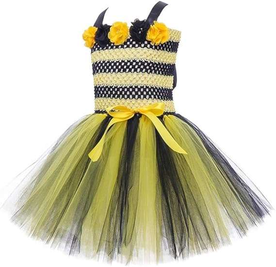 Girls Honeybee Costume Birthday Party Dress Halloween Cosplay Outfits - 3