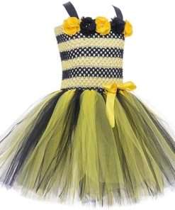 Girls Honeybee Costume Birthday Party Dress Halloween Cosplay Outfits - 5