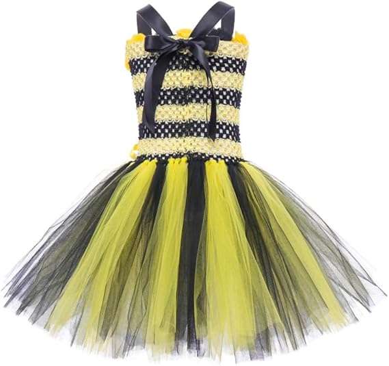 Girls Honeybee Costume Birthday Party Dress Halloween Cosplay Outfits - 6