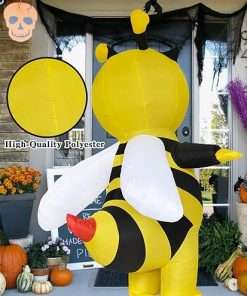 Inflatable Bumble Bee Costume Men Women Full Body Bee Blow Up Costumes Adult Funny Halloween Insects Outfit - 3