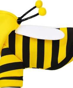 Adorable Bumblebee Halloween Costume Hoodie for Medium Dogs- Featuring Fun Wings and a Cozy Black and Yellow Sweatshirt Design, Perfect for Cosplay - 2