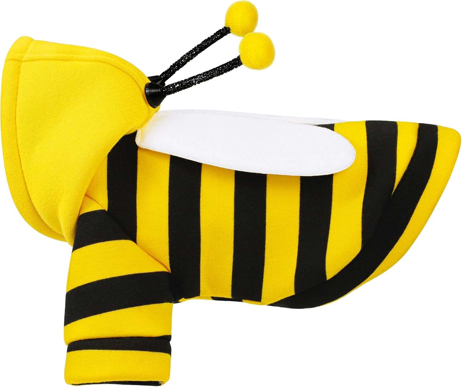 Adorable Bumblebee Halloween Costume Hoodie for Medium Dogs- Featuring Fun Wings and a Cozy Black and Yellow Sweatshirt Design, Perfect for Cosplay - 2
