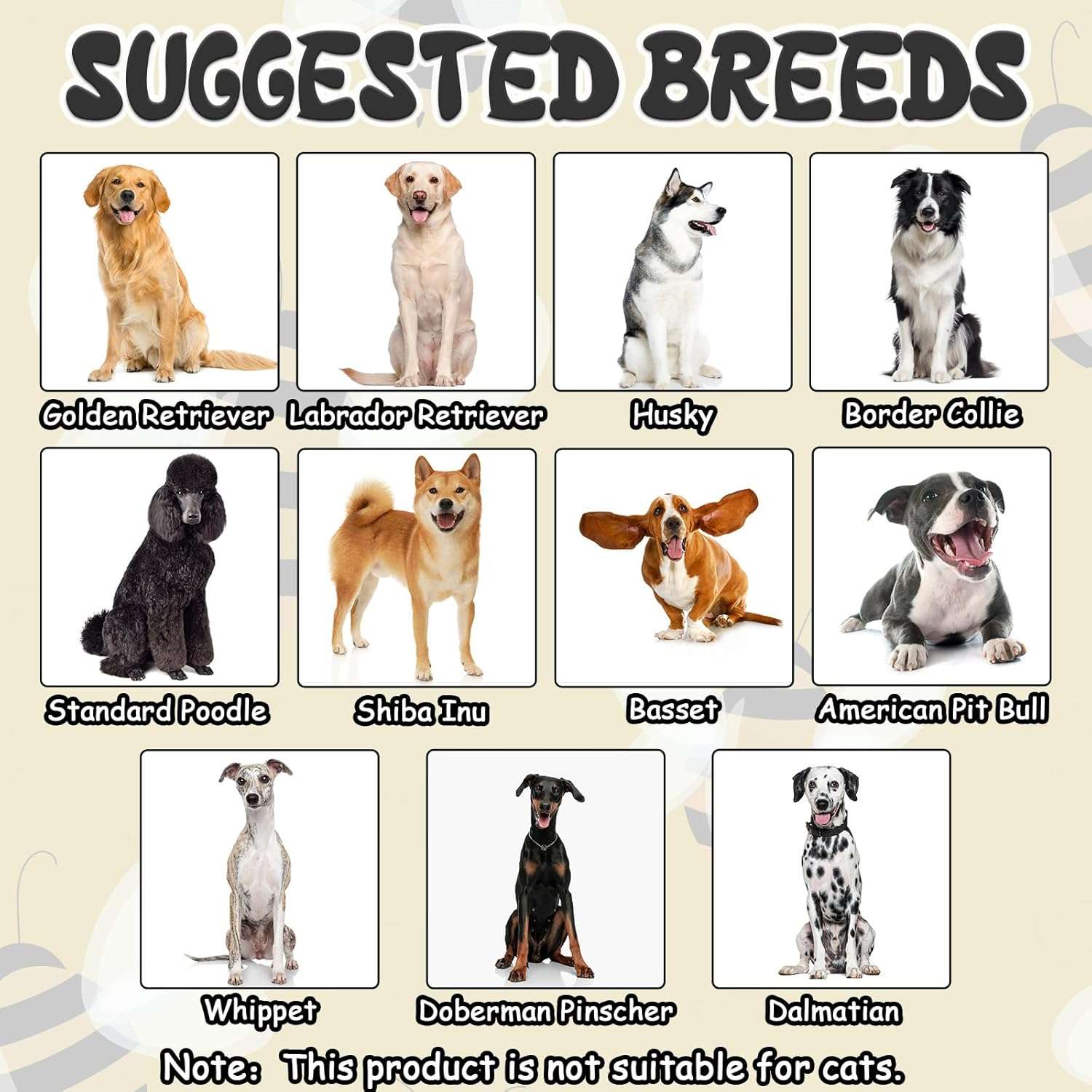 Bee Dog Headband and Wings Costume Set, Bee Wings Headband Accessories for Large Dog Halloween Christmas Birthday Festival Party Cosplay - 6