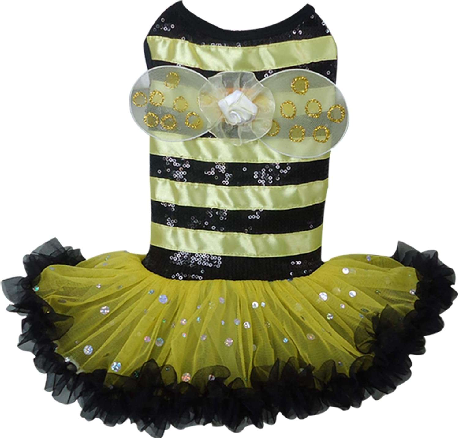 Bumble Bee Costume Dress for Dogs XS - 4