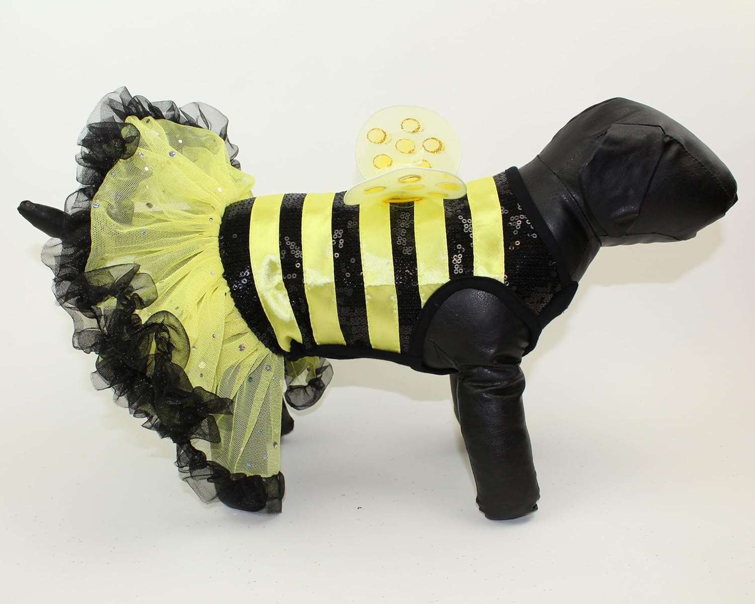 Bumble Bee Costume Dress for Dogs XS - 7