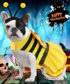 Dog Bee Costume Dog Halloween Costume, Bumble Bee Dog Costume Pet Costumes for Small Medium Dogs Puppy Cats, Dog Costumes Dress Dog Cosplay Party Clothes Outfit - 2