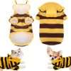 Pet Dog Bee Costume Dog Clothes for Small Dogs Cute Funny Bee Hoodies Pet Easter Halloween Party Supplies for Small Dogs Cats - 1