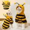 Selena Cat Bee Antennae Costume Hoodies Cute Bee Stripes Dog Kitten Puppy Pet Apparel - 1