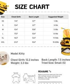 Selena Cat Bee Antennae Costume Hoodies Cute Bee Stripes Dog Kitten Puppy Pet Apparel - 4