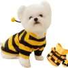 Warm Dog Clothes for Small Dogs Funny Cat Apparel Winter Autumn Hoodie Puppy Kitten Coats Pet Bee Costume for Halloween Christmas (Small), Yellow - 1