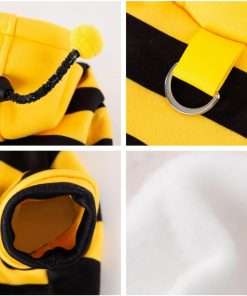 Warm Dog Clothes for Small Dogs Funny Cat Apparel Winter Autumn Hoodie Puppy Kitten Coats Pet Bee Costume for Halloween Christmas (Small), Yellow - 4