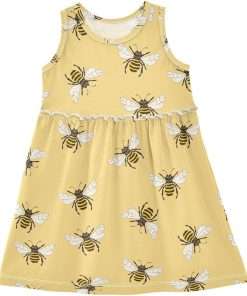 Aflyko Girls Sleeveless Dress Adorable Tank Play Sundress 2T-8T - 1