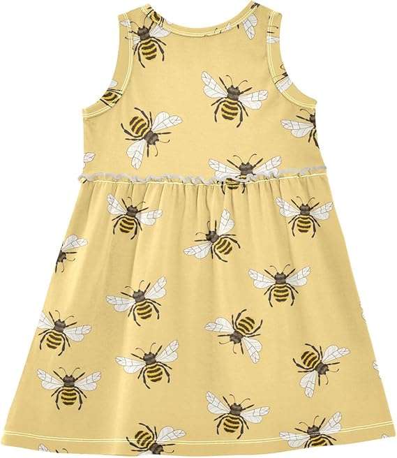 Aflyko Girls Sleeveless Dress Adorable Tank Play Sundress 2T-8T - 2