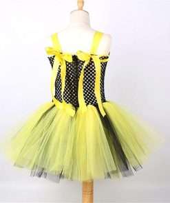 Bee Costume Accessories For Kids Girls With Bee Wings Antenna Headband Bee Galsses Yellow Tutu Toddler Dress Coat - 6