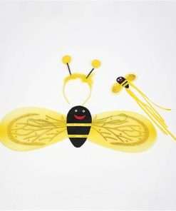 Bee Costume Accessories For Kids Girls With Bee Wings Antenna Headband Bee Galsses Yellow Tutu Toddler Dress Coat - 7