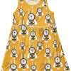 Girl Sleeveless Dress Summer Tank Play Dress Outfit Happy Bee Rabbit Costume Orange 2T-8T - 1