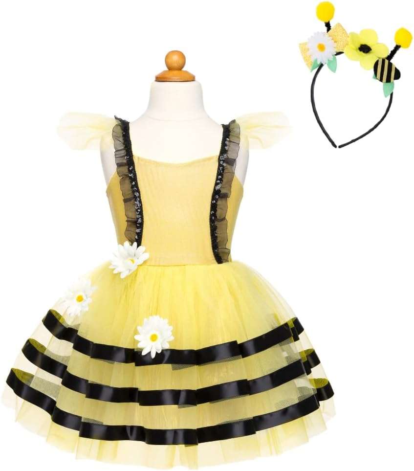 Great Pretenders Bumble Bee Dress & Headband - Size 3-4 - 1
