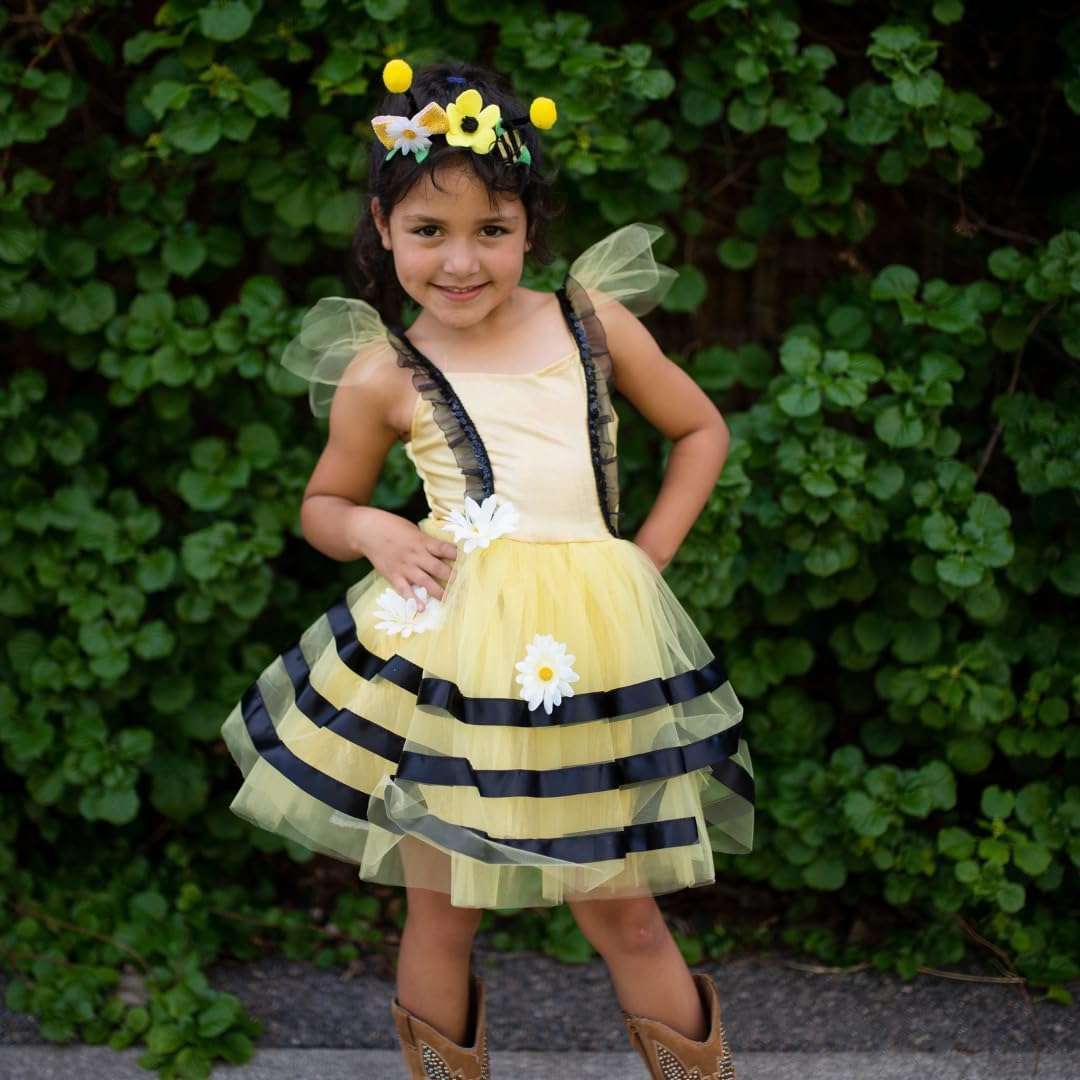 Great Pretenders Bumble Bee Dress & Headband - Size 3-4 - 4
