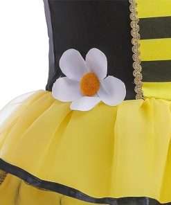 Lito Angels Honey Bumble Bee Fancy Dress Costume Set with Wings and Hair Hoop for Toddler Little Girls Size 4T - 10 - 4