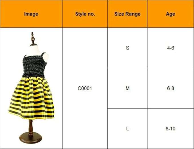 The Doll Maker Girls' Sweet Bee Costume-FBAC0001-L - 5
